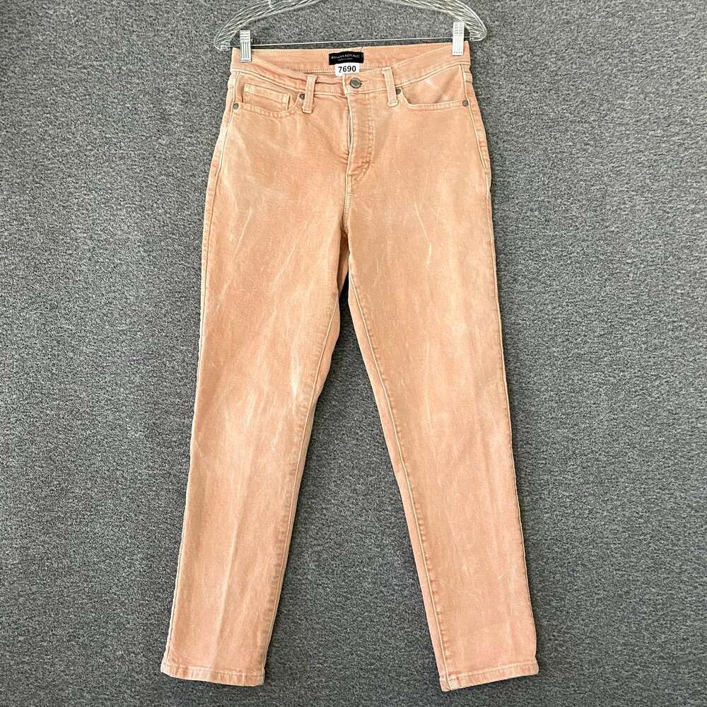 Banana Republic Women's Size 28 Orange Cotton Skinny Jeans